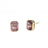 Amy Rectangle Bezel Studs